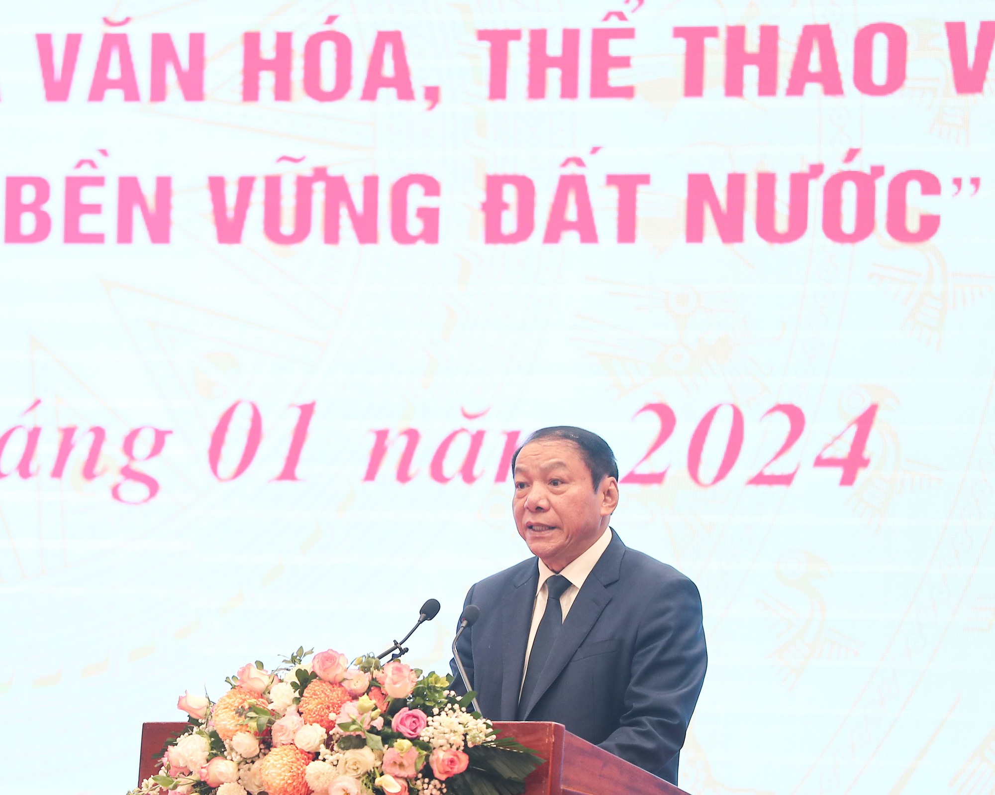 Bộ trưởng VH-TT-DL Nguyễn Văn Hùng phát biểu khai mạc hội nghị-Ảnh : VGP